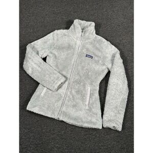 Patagonia Los Gatos Fleece Jacket Women Small Gray Full Zip Deep Pile Sherpa